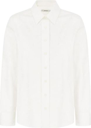 Givenchy Poplin overhemd met borduursel - Dames - Overhemden - Wit - XS - Katoen - Overhemden