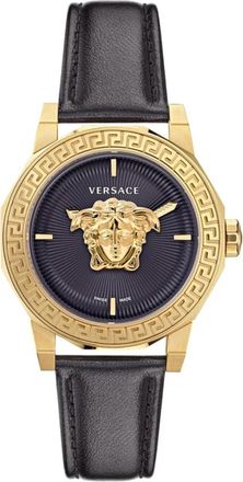 Versace Horloges - Dames - Horloges - Geel - ONE Size - Leer - Accessoires