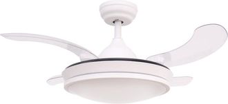 Wonderlamp Ventilador de techo con luz led 36w y aspas plegables retráctiles cct