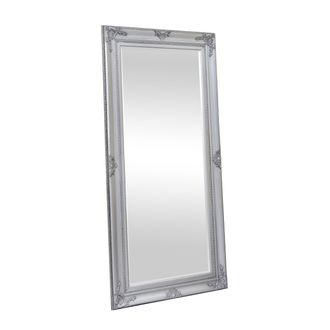 Melody Maison Extra Large Ornate Silver Wall/Leaner Mirror 100cm X 200cm