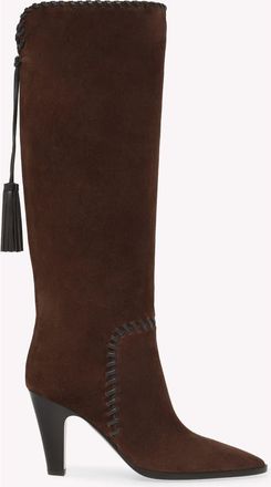 Gianvito Rossi Zaira Boot in Brown Suede And Lamb Leather at Nordstrom, Size 40.5