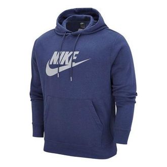 Nike front large logo hoodie Navy DM1237-410