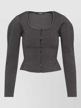 Jacquemus sera cardigan scoop neckline fitted sleeves