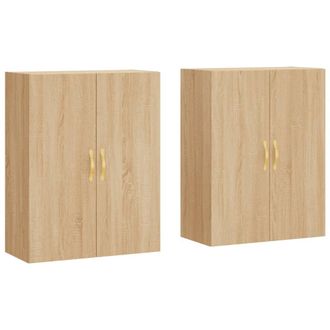 vidaXL Vidaxl - Armario De Pared 2 Unidades Roble Sonoma 69,5x34x90 Cm