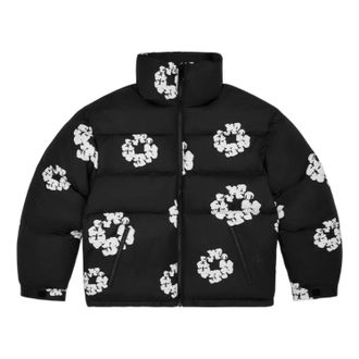 Denim Tears Cotton Wreath Puffer Jacket Black FW25ODP11842113