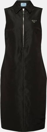 Prada Half-zip silk-blend midi dress