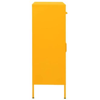 Berkfield Home Storage Cabinet Mustard Yellow 80x35x101.5 cm Steel