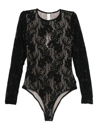 Zimmermann floral-lace bodysuit - women - Polyamide/Elastane/Polyester/Elastane - 1 - Black
