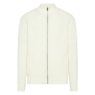 Cruna Cardigan con zip - - Knitwear - Uomo - Bianco - M