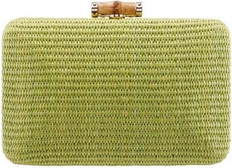 Nina Malia Frame Clutch in Lime at Nordstrom
