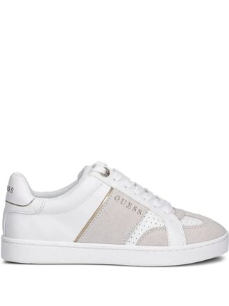 Guess Co Jrone perforated panelled sneakers - women - Polyurethane/Cotton/Calf Leather/Fabric/Rubber - 36 - White