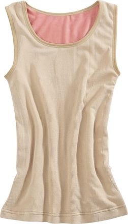 Generic 2025 Thermal Vest Womens Body Shaping Vest Underwear Body Beautifying Thickened Thermal Top (Khaki, M)