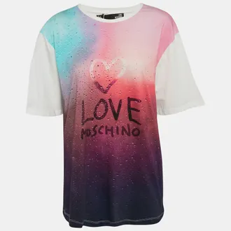 Love Moschino Pink Printed Jersey T-Shirt