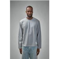 Thom Browne Oversized Long Sleeve Tee W/ RWB Knit Trim