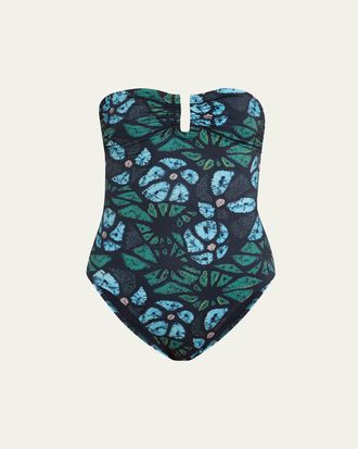Ulla Johnson Monterey Bandeau One-Piece Swimsuit