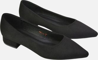 XY London Womens XY London Womens/Ladies Karen Pointed Low Heel Court Shoes - Black - Size: 8