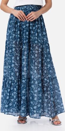 MC2 Saint Barth Woman Silk Voile Pleated Long Skirt Cheyenne