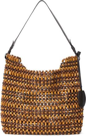 Staud Drift Wood Bead Shoulder Bag in Multi Wood Beads at Nordstrom