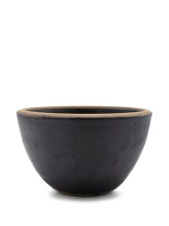 Incausa Ciotola Stoneware Smudge grande (11 cm) - Nero