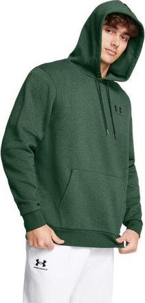Under Armour Mens Essential Fleece Hoodie - Forest Green/Forest Green Size S