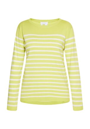 Usha Gebreide trui Dames Lichtgroen gebroken wit