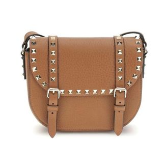 Valentino Garavani Cross Body Bags, female, Beige, ONE SIZE, Studded Messenger Shoulder Bag
