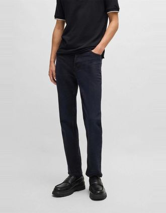 HUGO BOSS Mens Tapered Fit Five Pocket Jeans - Navy - Size: 32/32