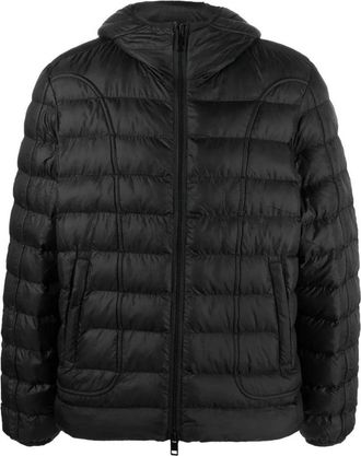 Diesel Mens Plain Hooded Jacket (Black) - Size X-Large