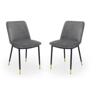 Julian Bowen Delaunay Dining Chairs Grey Set Of 2 - Julian Bowen | TJ Hughes