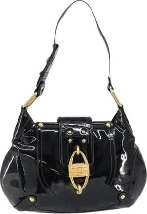 Ferragamo Pre-owned Shoulder Bags, female, Black, Size: ONE SIZE Pre-owned Leather Shoulder Bag