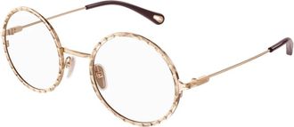 Chlo&eacute; Ronde Brillen - Dames - Brillen - Roze - 50 MM - Accessoires