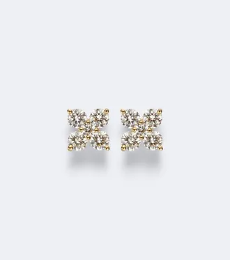 Bucherer Bloom 18kt gold earrings with diamonds