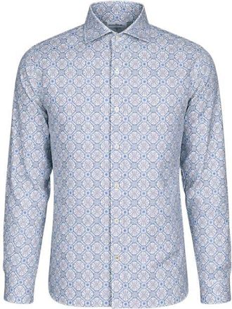 Swims Santorini Stretch Linen & Cotton Button-Up Shirt in Sky Blue at Nordstrom, Size Xx-Large