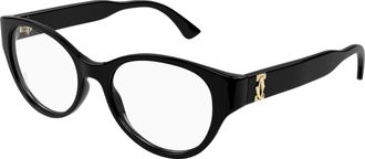 Cartier Double C de Cartier Demo Cat Eye Ladies Eyeglasses CT0315O 001 53