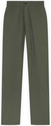 Maison Kitsun&eacute; Rechte broek met elastische taille - Heren - Straight fit broeken - Groen - 2XS - Broeken