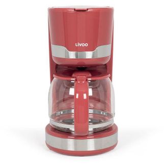 Livoo Cafetera El&eacute;ctrica - Livoo - Dod201rc - 1000 W - 1,5 L - 12 A 14 Tazas - Rojo Chili