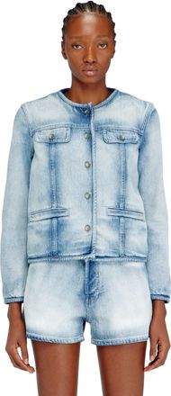 Diesel Jacket in medium-light skeleton denim - Denim Jackets - Woman - Blue