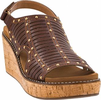 Corkys Footwear Womens Can We Go Wedge Sandal In Mahogany