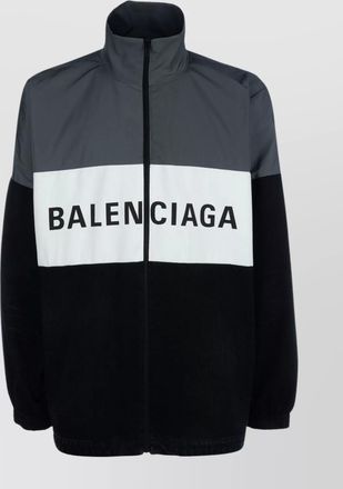 Balenciaga colorblock logo blouson jacket