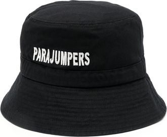Parajumpers logo-embroidered bucket-hat - unisex - Cotton/Cotton/Polyester - S/M - Black