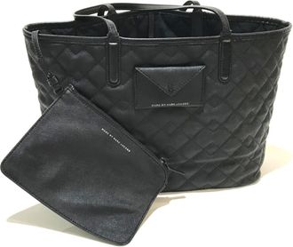 Marc Jacobs Marc By Marc Jacobs Black Pvc Leather Shoulder Bag Tote Bag (Pre-Owned)