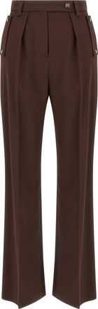 Elisabetta Franchi Brown Polyester Casual Womens Pants