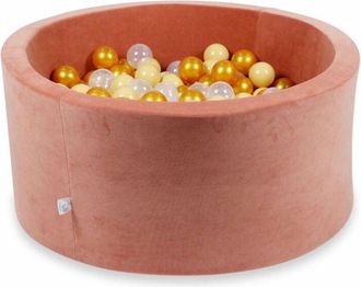 OEM Piscina Seca 90x40cm Velvet Soft Canyon Clay Con 300 Bolas: Dorada, Beige, Transparente