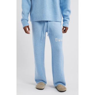 Elwood Intarsia Logo Baggy Sweatpants in Baby Blue at Nordstrom Rack, Size X-Small