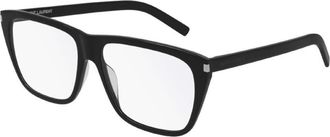 Saint Laurent Unisex Black Square Eyeglass Frames SL434SLIM 001