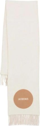 Jacquemus Rond Carr&eacute; Sjaal - Dames - Wintersjaals - Beige - ONE Size - Wol - Accessoires