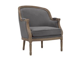 Vente-Unique Sillón de lino ALIENOR - Gris