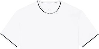 A|X Armani Exchange Tops, Heren, Wit, XL, Katoen, Regular fit T-shirt met contrasterende bies