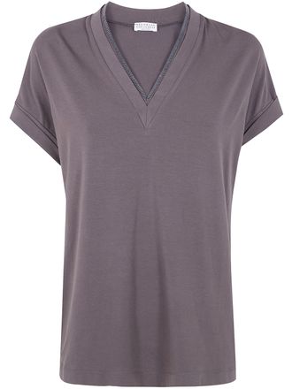 Brunello Cucinelli V Neck T-Shirt