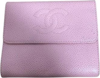 Chanel Pre-owned Wallets, female, Pink, Size: ONE SIZE Pre-owned Leather Wallet